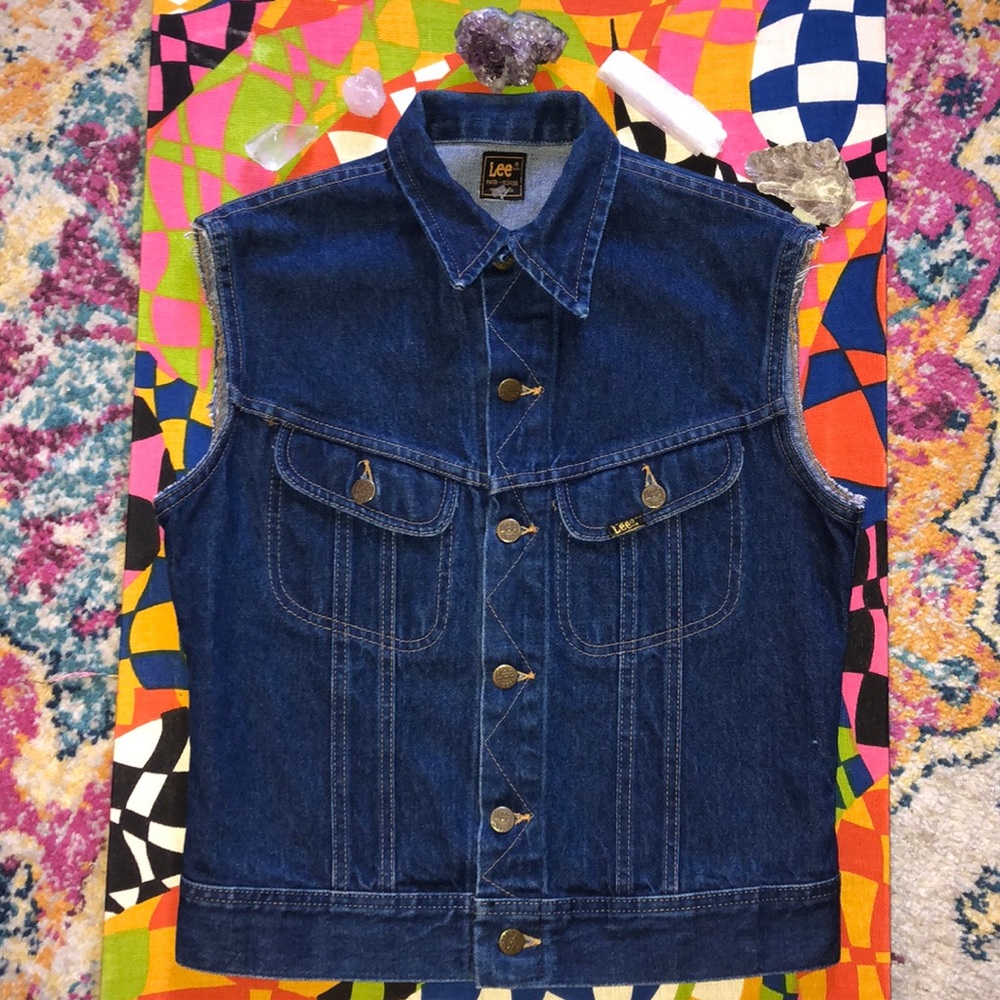 Lee blue denim vest